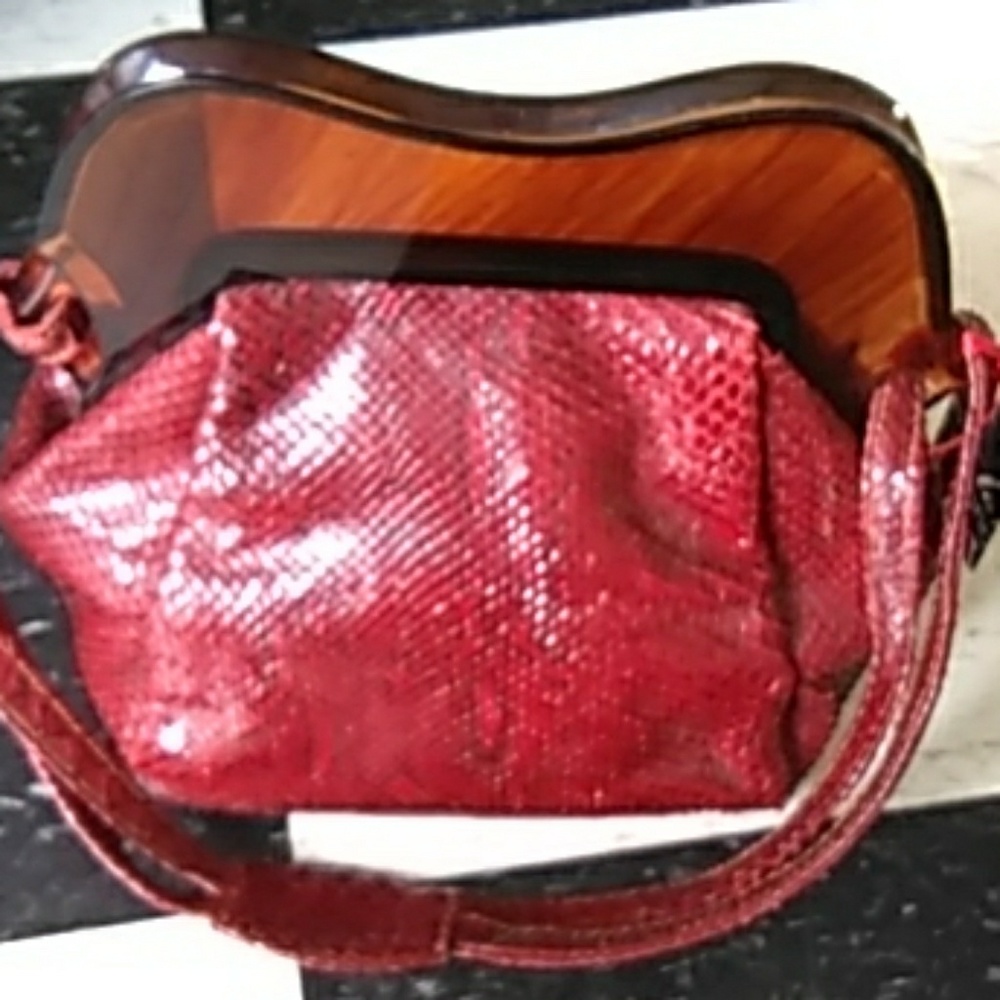 Vintage snakeskin handbag